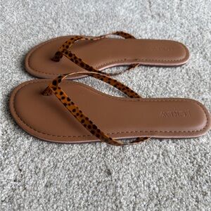 J. Crew Factory Brown Leopard Print Sandals